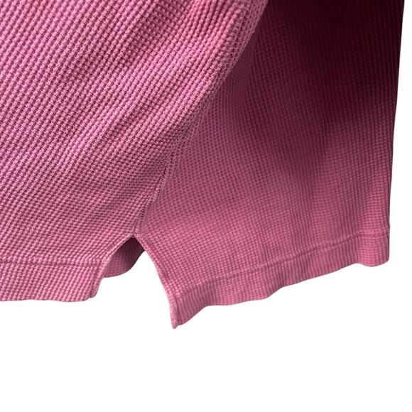 Anthropologie Pilcro Pink Thermal Knit V Neck Long Sleeve Shirt Womens 2X - Picture 5 of 8